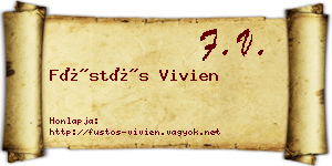 Füstös Vivien névjegykártya
