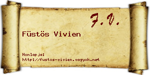 Füstös Vivien névjegykártya