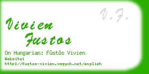vivien fustos business card