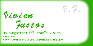 vivien fustos business card